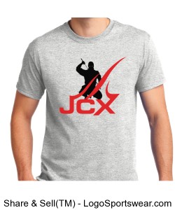 JCX - Adult Ninja Shirt - Ash Color Design Zoom